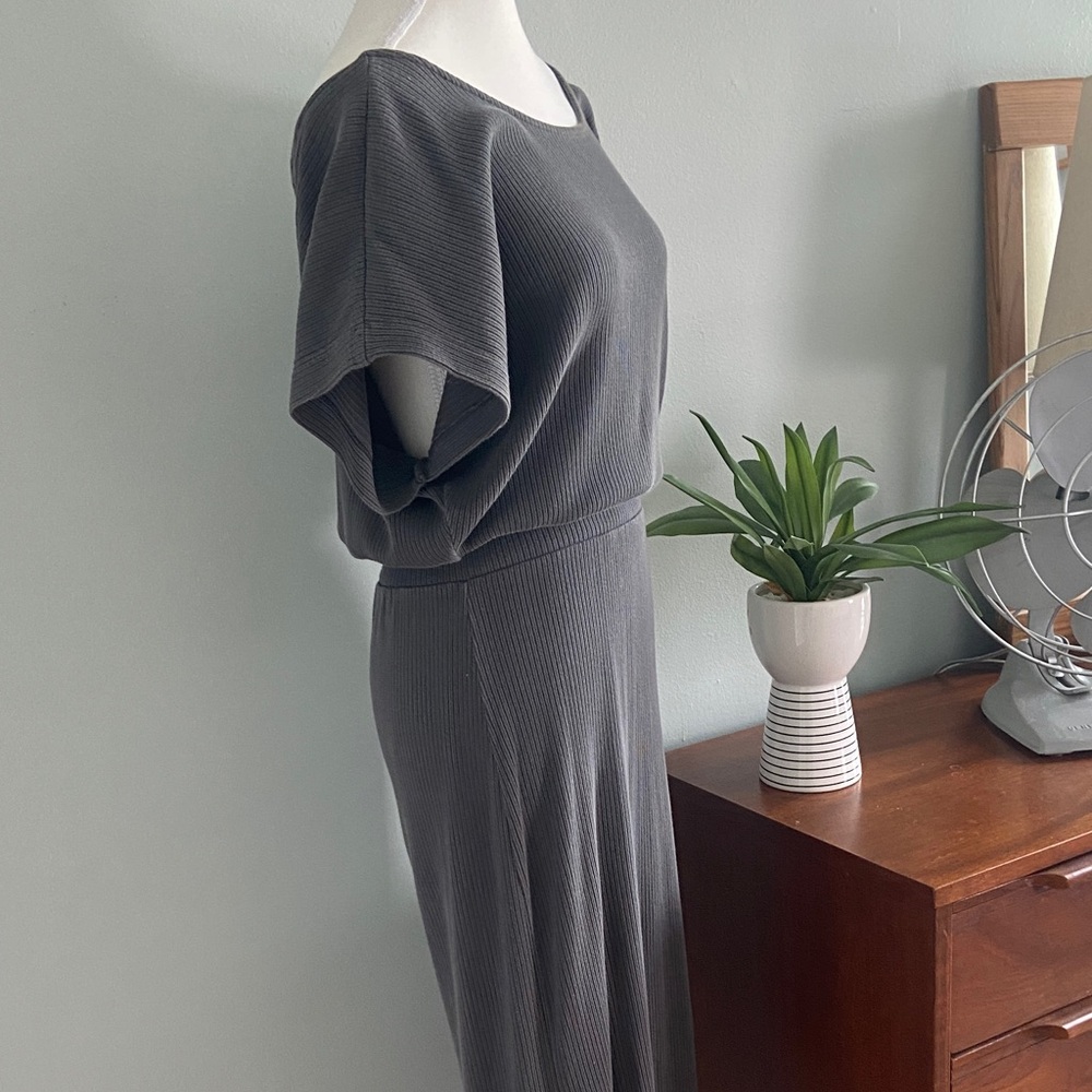Daily Practice by Anthropologie Chic Backless Gray Dress - Picture 6 of 8